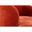 Fauteuil demi-tonneau pivotant en tissu chenille 360, base en métal thermolaqué noir, siège d'appoint orange pour adultes-1601674459
