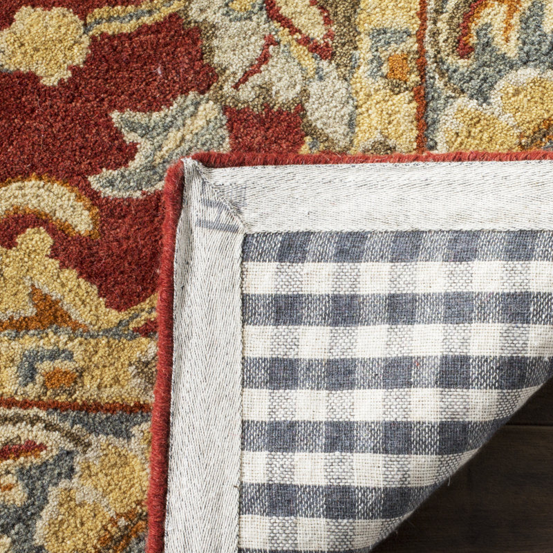 Tapis beige / rouge / bleu en laine touffeté à la main Cranmore, Rectangle 3 pi x 5 pi
