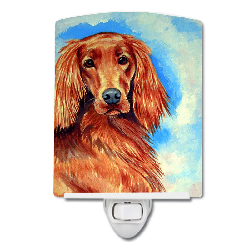 Éclairage de nuit en céramique irish setter