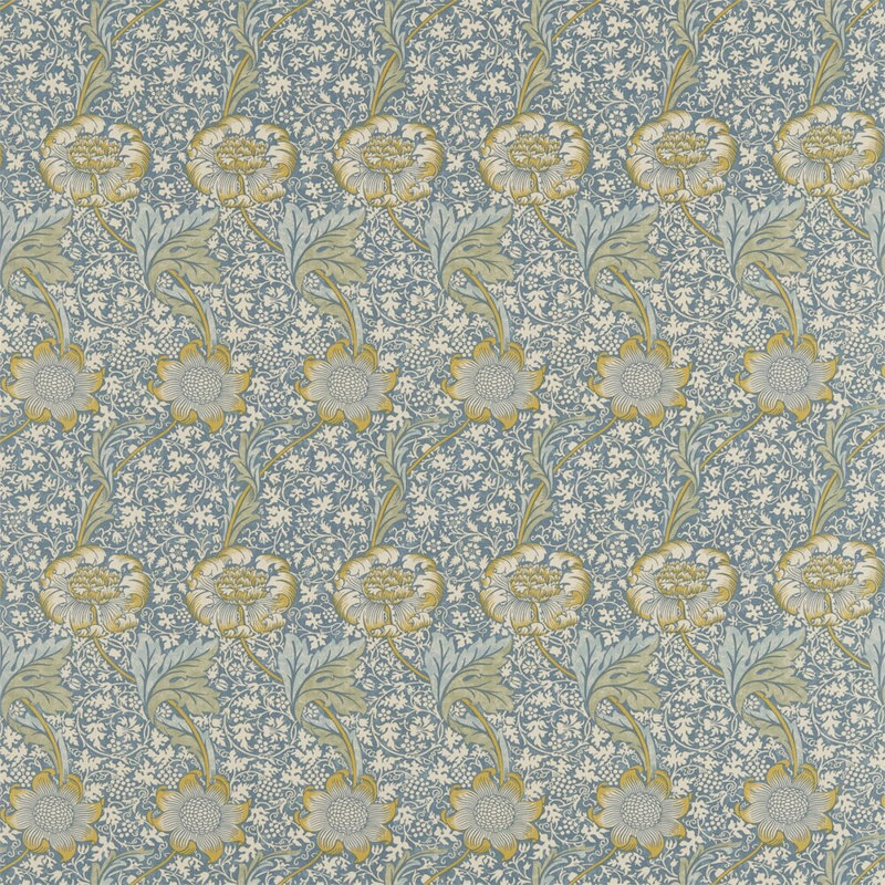Kennet Fabric, Sea Blue/Lichen
