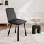 Black Faux Leather Dining Chairs Of 2, Modern Nordic Style With Iron Legs, Upholstered , Water-repellent And , Ergonomic For Back Comfort Scratch-, Triangular Support, 250 Lbs Weight Capacity,