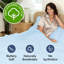 Ensemble de draps 100% coton, literie de luxe à densité de tissage 400 fils, draps doux et respirants, ensemble de 4 pièces-103254604-103254601