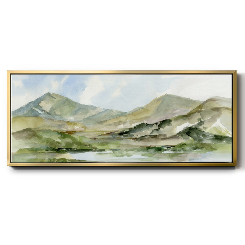 Serene Mountains II - toile encadrée, H 24 po x l 60 po