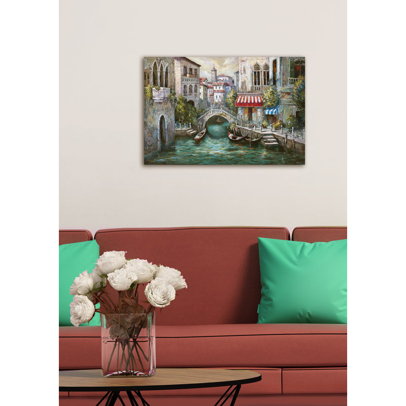 Venice paradise canal, reproduction d’art sur toile, H 24 po x l 30 po x P 1,5 po