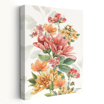 Amber Blossoms V contemporain floral blanc crème