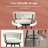 24" Counter Height Bar Stools Set of 4 - 360° Swivel with Suede Fabric & Modern Woven Design, Backrest & Footrest for Kitchen Cafe Pub-2080452587