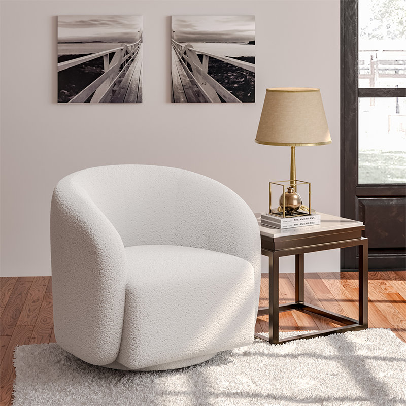 Jhirayr Upholstered Swivel Armchair