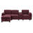 UNITED WE WIN L-Type Multifunctional Corduroy Sofa: 4-Seater Segmented Design With Cup Holder/USB Interface/Storage Box, Equipped With Movable Console+Ottoman Style Storage Space, Optimized For Apt.-1488003714