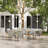 6 - Person Outdoor Aluminum Rectangular Dining Set with Cushions-99360976-99360977