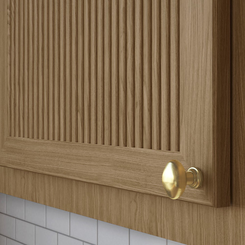 4910 Oval Knob, Satin Brass