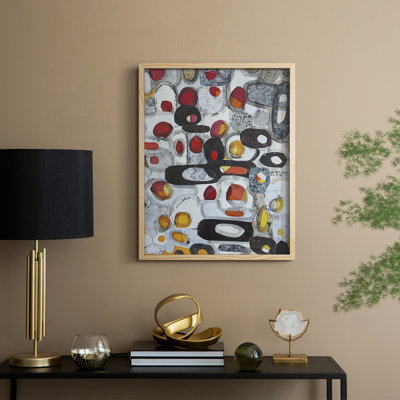 «Fruit Collage I», reproduction encadrée - bois massif