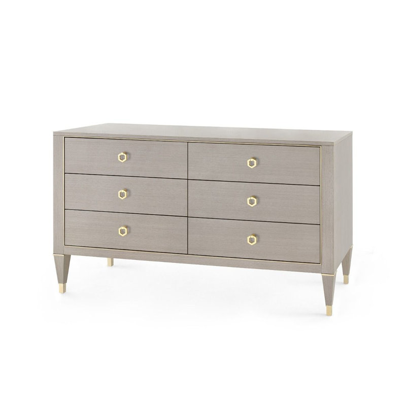 Morris 6 - Drawer Dresser, Taupe Gray