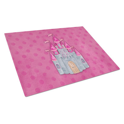 Caroline's Treasures Tempered Glass Princess Castle Watercolor Cutting Board