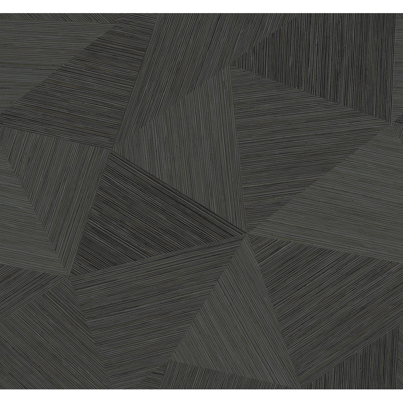  Papier peint en vinyle non collé Designs Middleton Triangles, Gris anthracite métallique