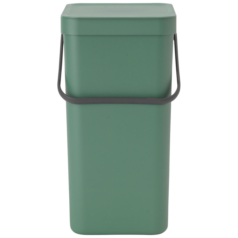 Poubelle de recyclage en plastique 4,2 gallons Sort & Go, Vert sapin