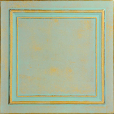 Line Art 1.6 ft. x 1.6 ft. Polystyrene Glue-up Ceiling Tile