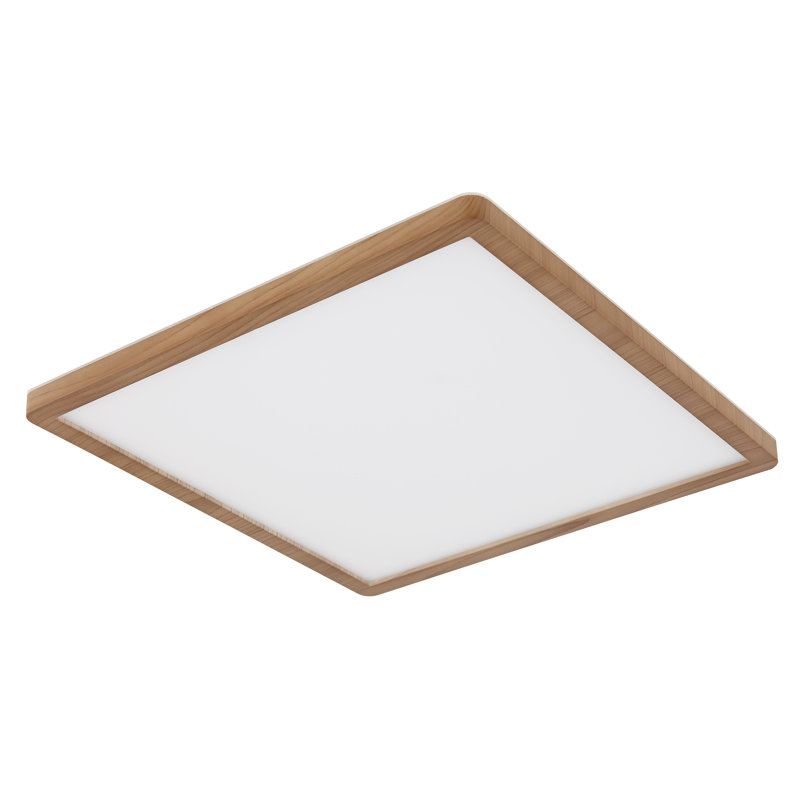 Plastic LED Flush Mount, Walnut