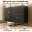 Contemporary 6 Drawer Dresser - Fluted Sideboard With Gold Accents, Spacious Storage Cabinet For Bedroom Living Room-966735426