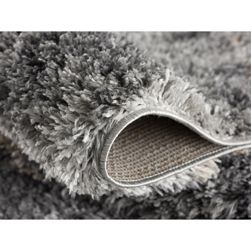 Tapis d'entrée gris / blanc à motif géométrique gris / blanc 3 pi x 5 pi (2 pi 8 po x 4 pi 11 po) Branch Branch Arden