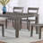 Contemporary Rectangular Dining Table Gray Wood Base