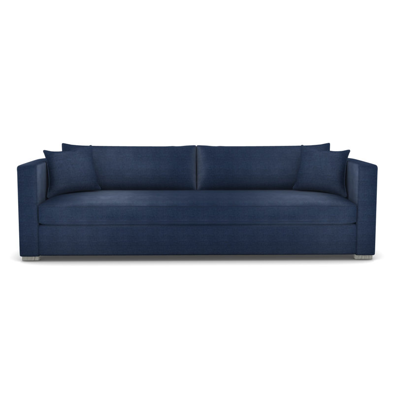 Brandt Bench Seat Extended Sofa, Kimoni Natural, Dove Gray