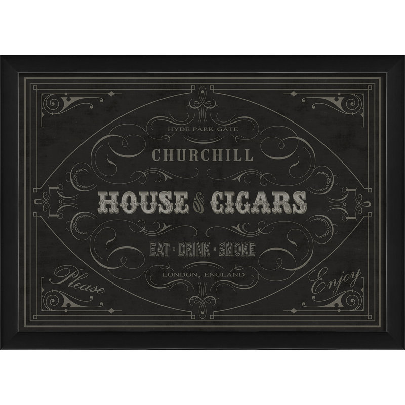 Publicité rétro encadrée "house of s" Cigar