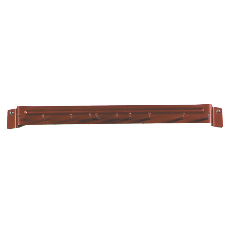 Sparta® Metal Straight Wall Mounted Pot Rack, Red