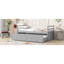 Lit simple gris avec matériaux fiables, tête de lit, lit gigogne et tête de rangement gris et tiroirs fonctionnels-1780121522