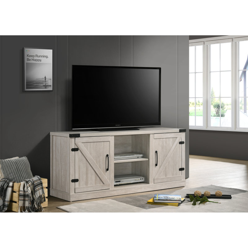 2 Door Accent Cabinet, Farmhouse Cabinet With 2 Open Shelves, Living Room Storage Cabinet
