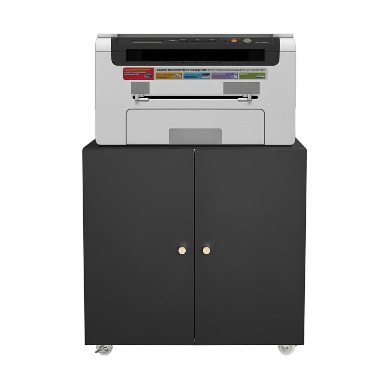 Support pour bureau à domicile avec roulettes, tables pour imprimantes avec porte-classeur, classeur latéral mobile avec tablette ouverte pour dossiers de format lettre / légal / A4