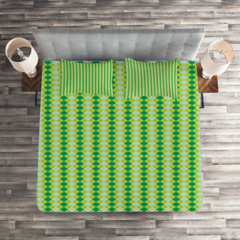 Modern & Contemporary Polyester Geometric Shapes Coverlet
