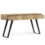 Console de rangement industrielle moderne en bois massif l 60 po avec 3 tiroirs de rangement et pieds en métal Lowry-341589823