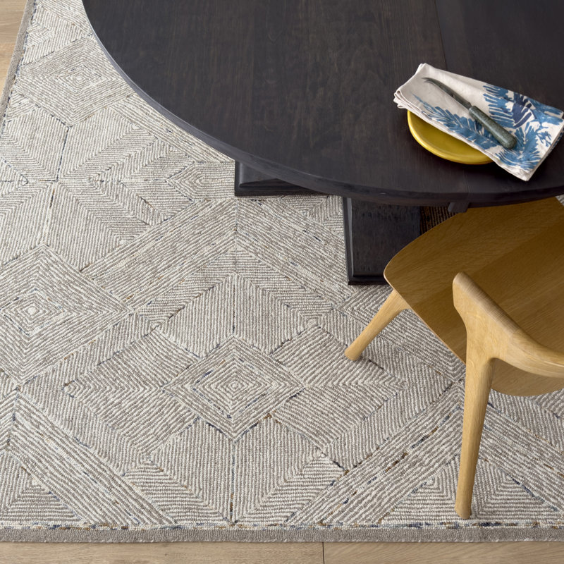 Pinnacle Hand-Tufted Wool Area Rug Geometric Stripe, 2' x 3'