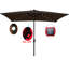 Parasol rectangulaire 10 pi x 6,5 pi - À énergie solaire, couleur stable jusqu'au niveau 4, pour terrasse, cour, abri de piscine 10 pi x 6,5 pi avec lumières, manivelle et inclinaison faciles, cour arrière-1514422090
