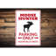 Enseigne en aluminium Moose Hunter-1418828584