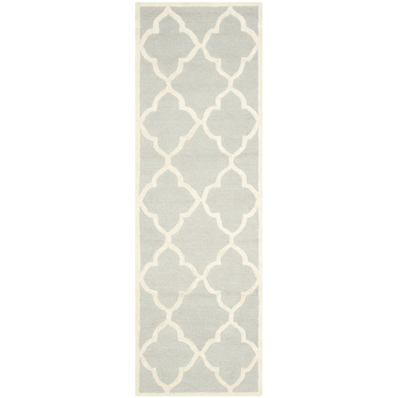 Cannen Hand Tufted Wool Geometric Rug, Runner 2'6" x 8'