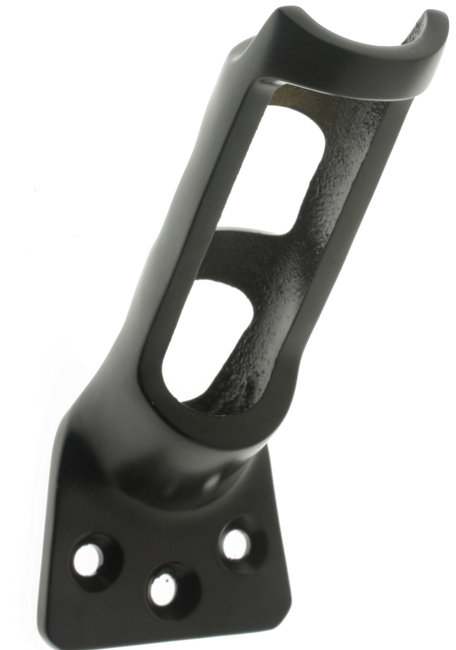Matte Black Solid Brass Flag Pole Holder, 6.25'' Height