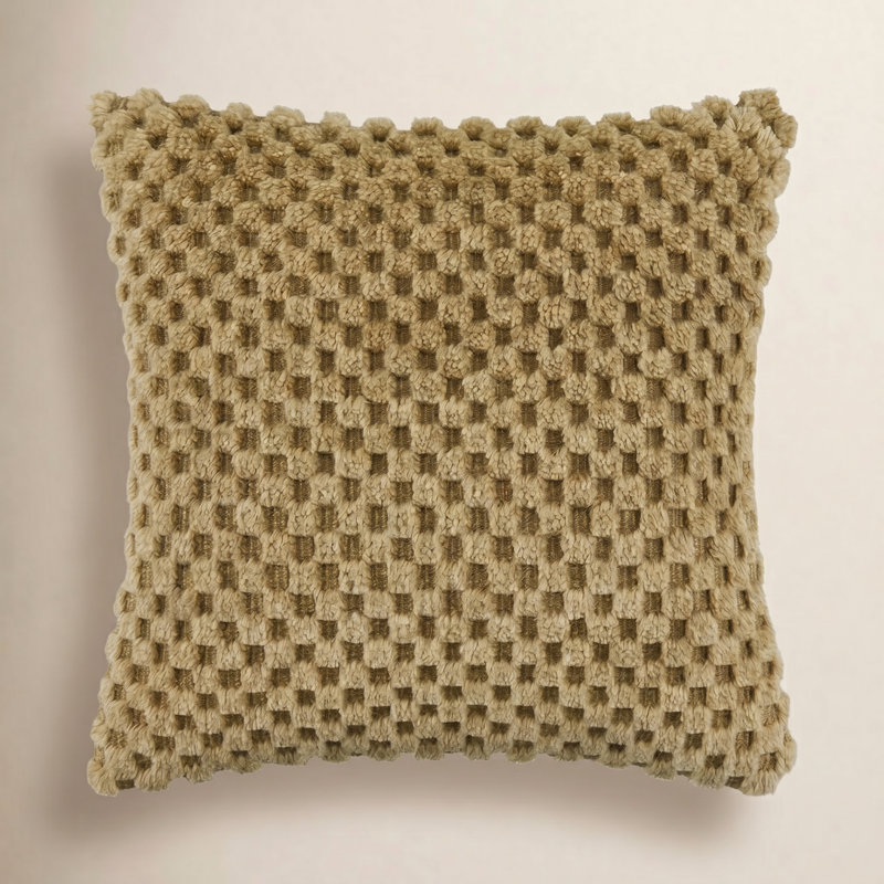 Nathanson Nathanson Novoli Accent Pillow, Tan, Square 18", Duck Down