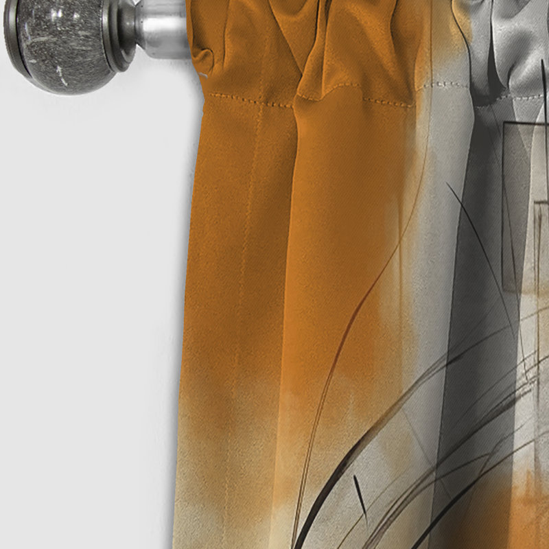 Exploring Abstracted Patterns III - Abstract Curtain - Blackout Geometric Curtain - 1 Panels, 52" W x 84" L