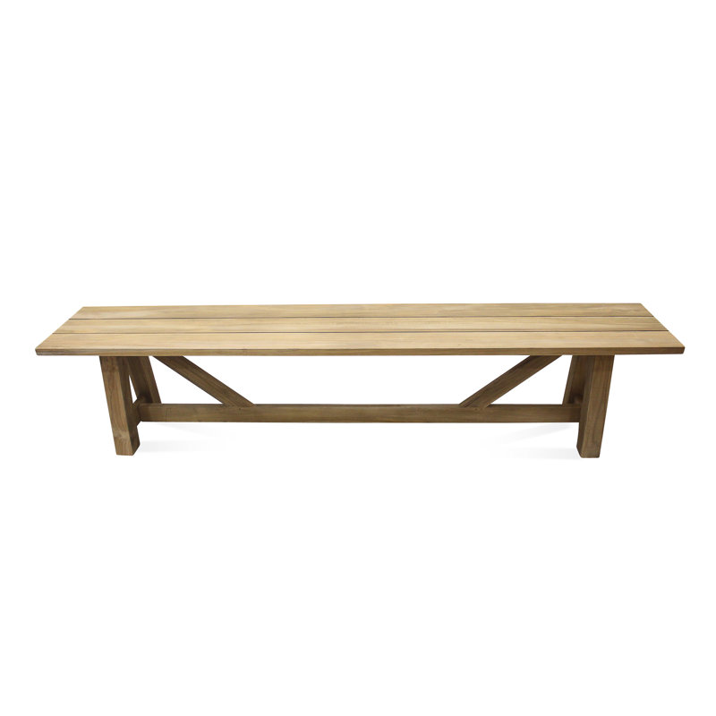 Banc de pique-nique en bois Romulus, Naturel