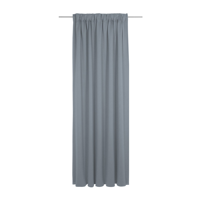 Uni Collection Light 100% Cotton Opaque Pinch Pleat Single Curtain Panel, Royal blue, 142cm wide x 295cm high