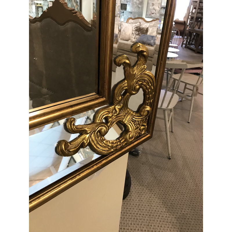 Monte Carlo Gold Rectangular Wood Vertical Mirror
