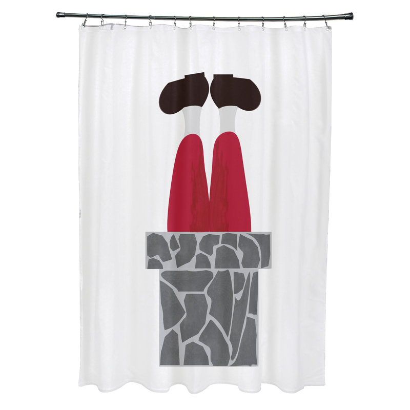 Away He Goes Print Single Shower Curtain, Grey