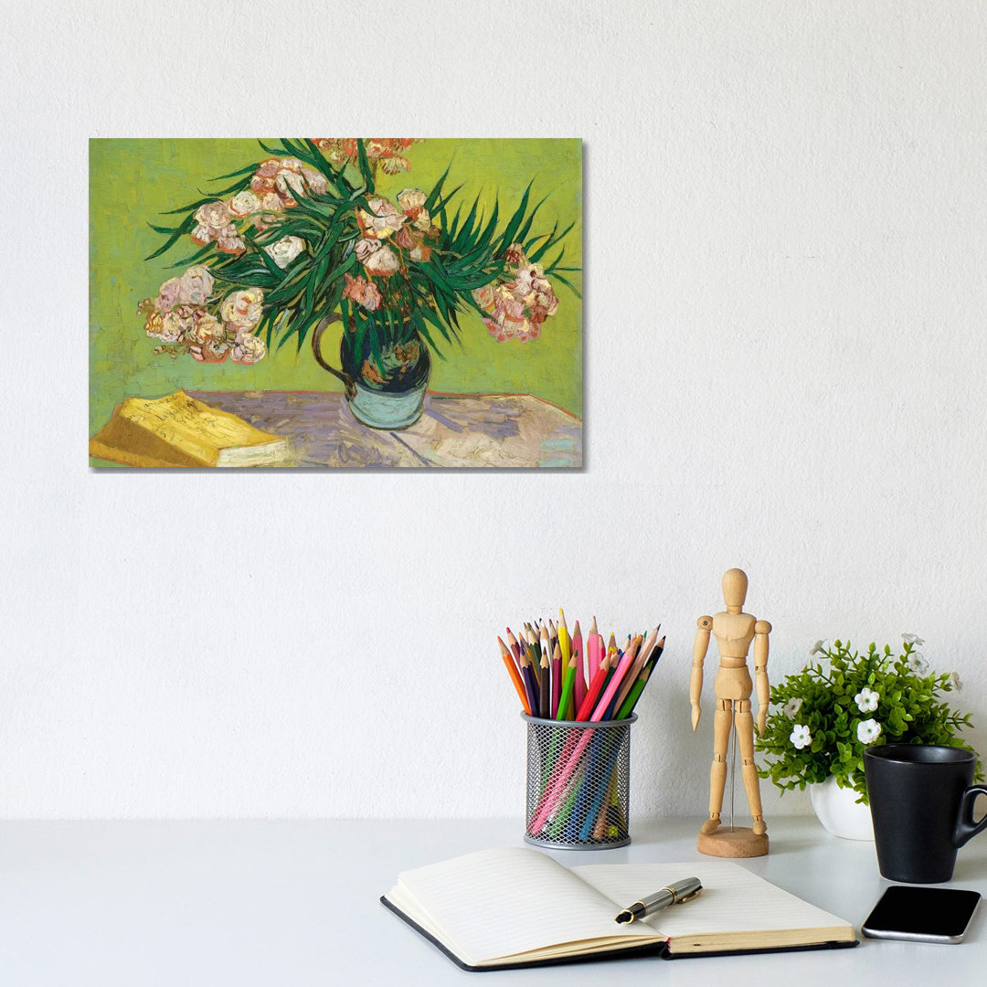 Oleanders by Vincent Van Gogh - Wrapped Canvas Painting