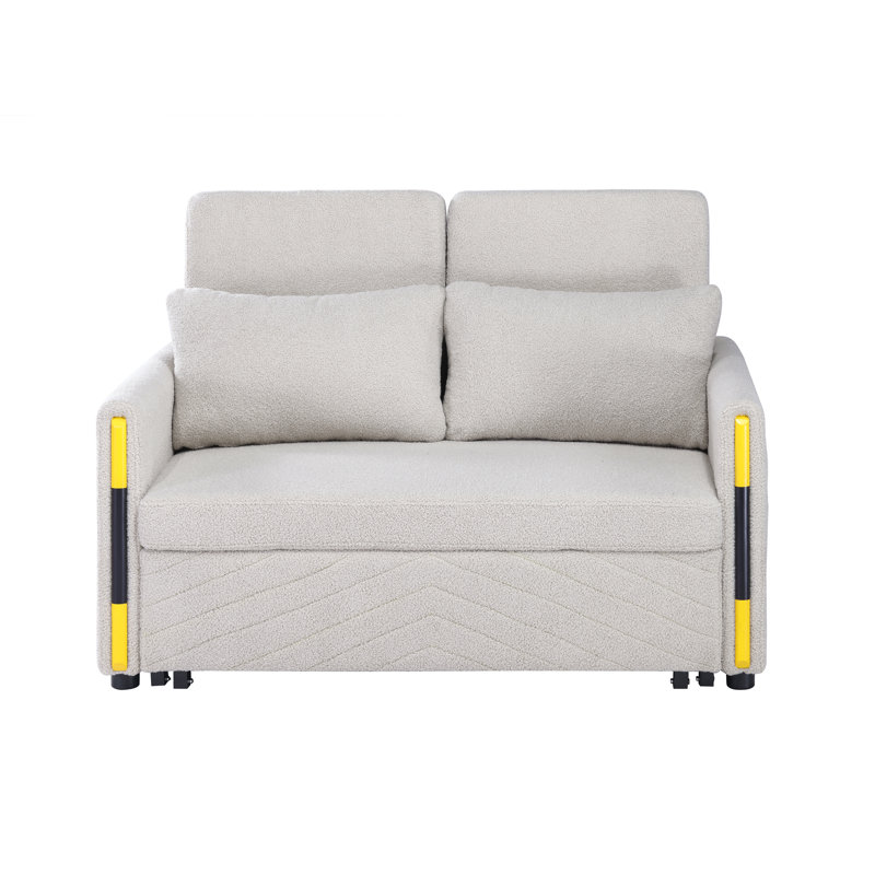 Causeuse-lit en velours 55,5 po Percy, Beige