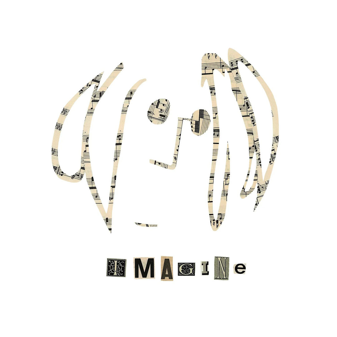 Imagine John Lennon by Paper Cutz - Wrapped Canvas Graphic Art East Urban Home 