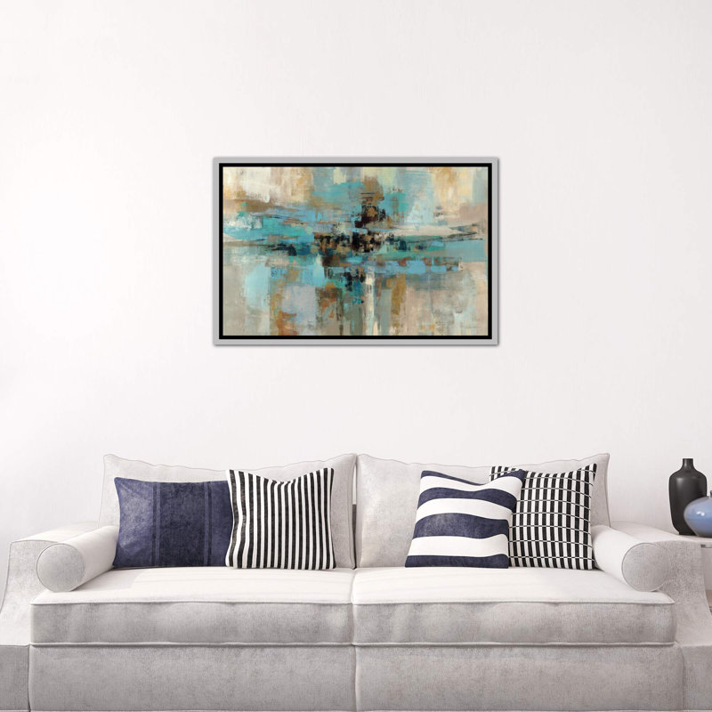 «Morning Fjord», impression, H 26 po x l 40 po x P 1,5 po, Toile avec cadre argenté