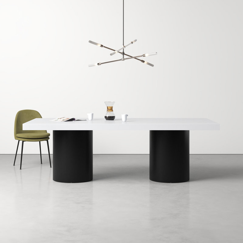 Tov Furniture Nova White Lacquer Dining Table