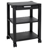 Mount-It! Adjustable Mobile Printer Stand with Drawer, 4 Swivel Wheels and Cable Management