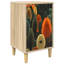 36cm W Engineered Wood Bedside Table